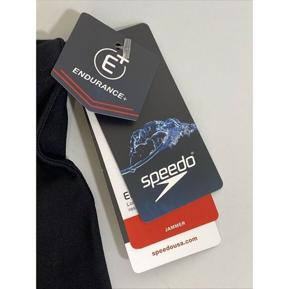 Speedo Spark Splice Jammer Swimsuit ML Medium Black Red 22 7705914 - Picture 4 of 4